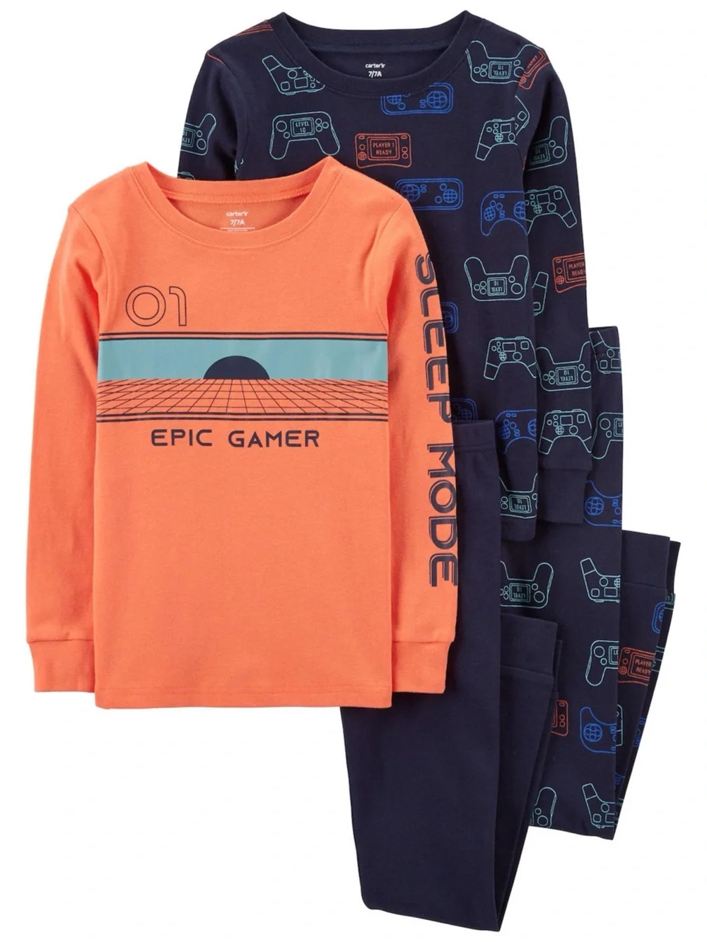 Carters Boys 4-Piece Gamer 100% Snug Fit Cotton Pajamas